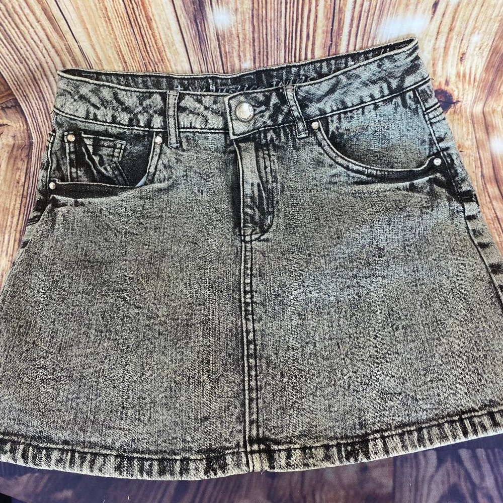Black/Grey Jean Justice Girl's Skort